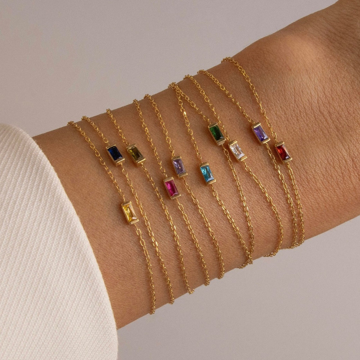 Geometric Zircon Titanium Steel Bracelet