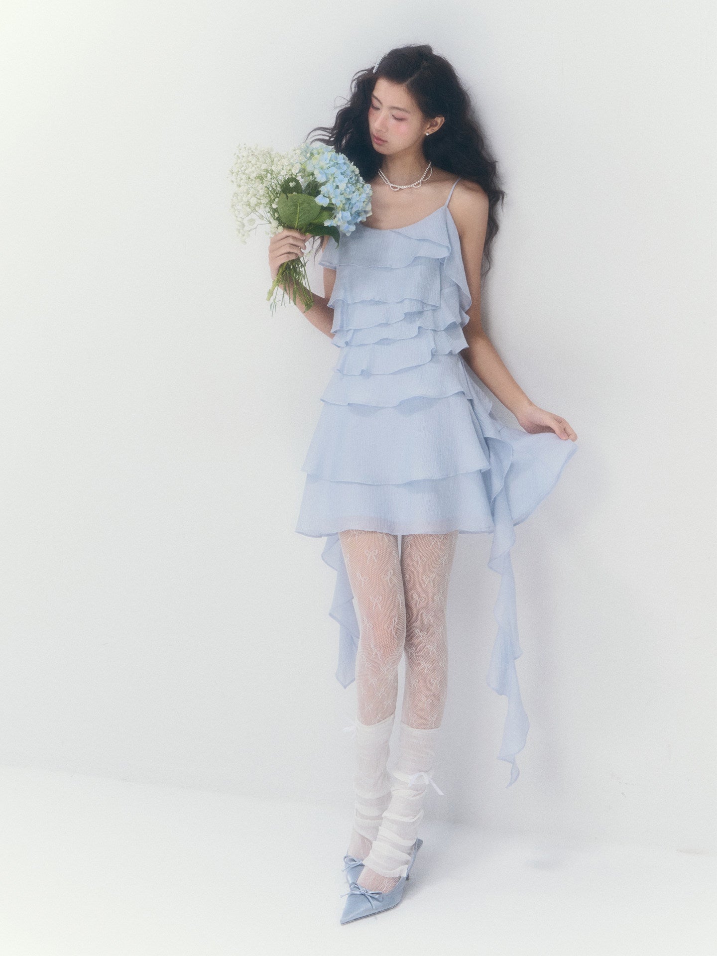Layered Ruffle Strap Dress