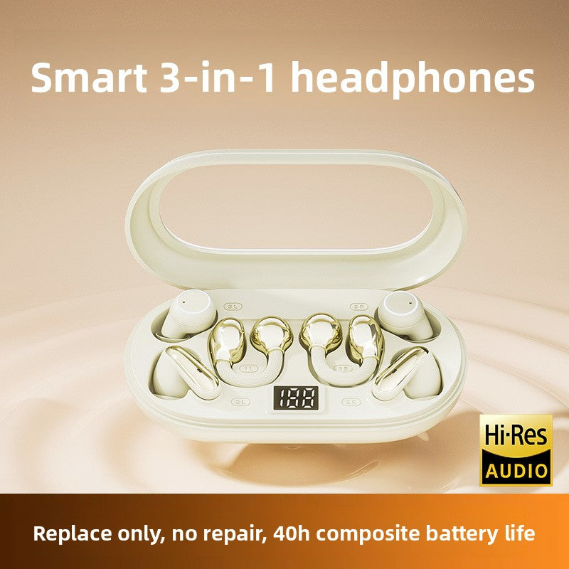 Multi-Function Bluetooth Earbuds with Clear Case