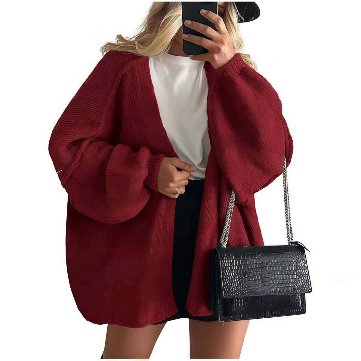 Women's Longline Knit Cardigan – S–5XL