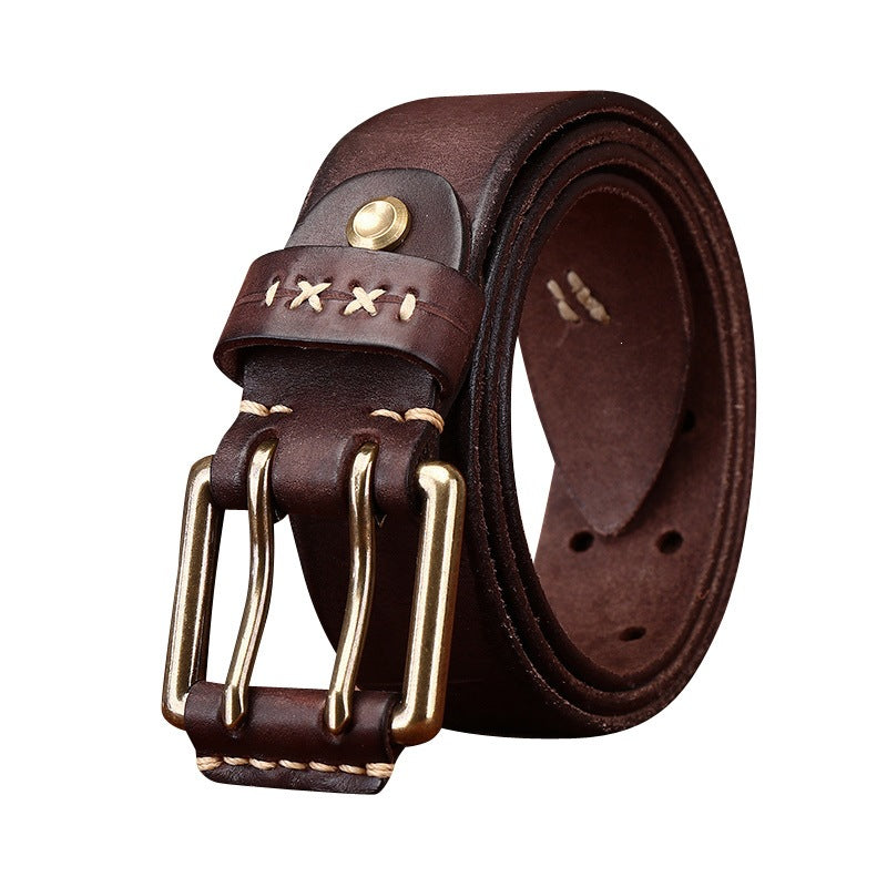 Vintage Genuine Leather Belt – Design 75