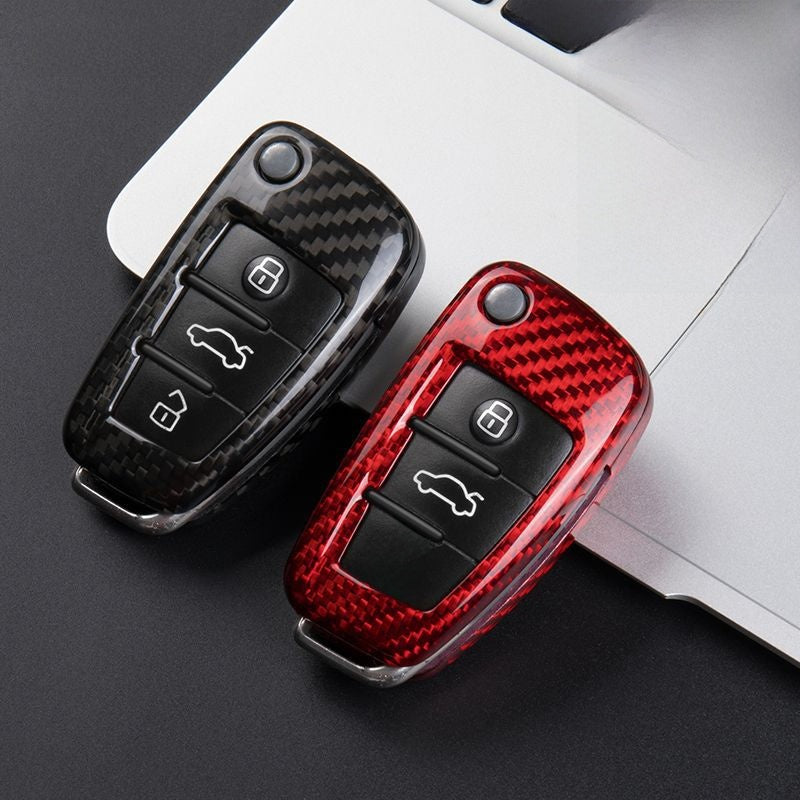 Audi Carbon Fiber Key Fob Protective Cover