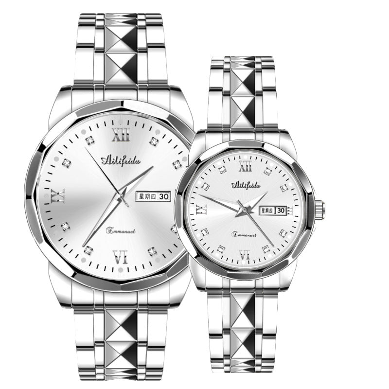 Ultra-Thin Luminous Steel Quartz Watch