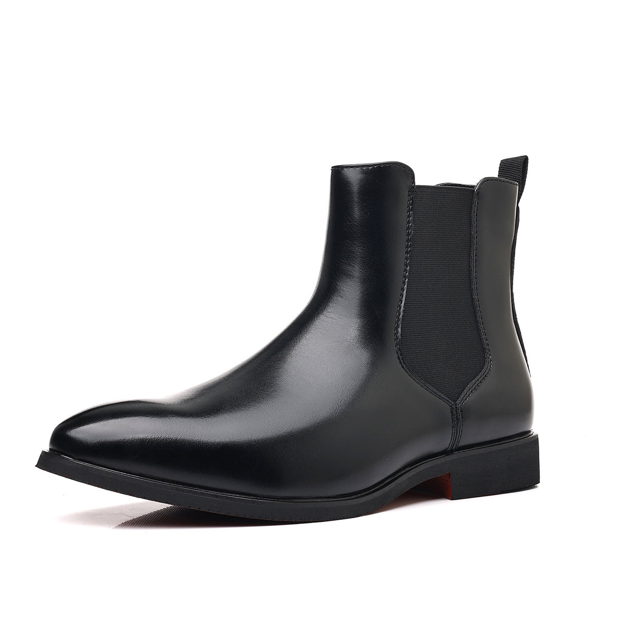 Men's Pointed-Toe PU Leather Chelsea Boots