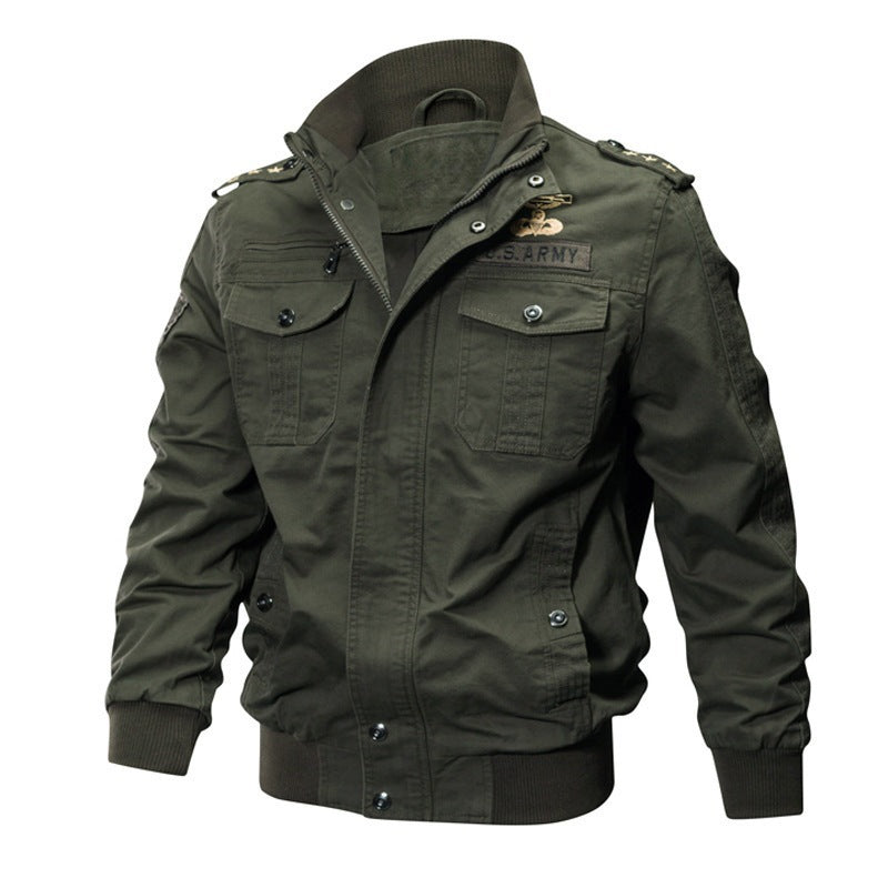 Men's Washed Denim Pilot Jacket – Design 86