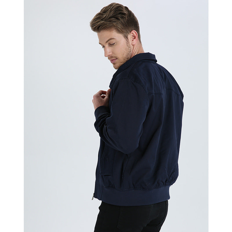 Bomber Jacket Lapel Trendy Coach Work Jacket