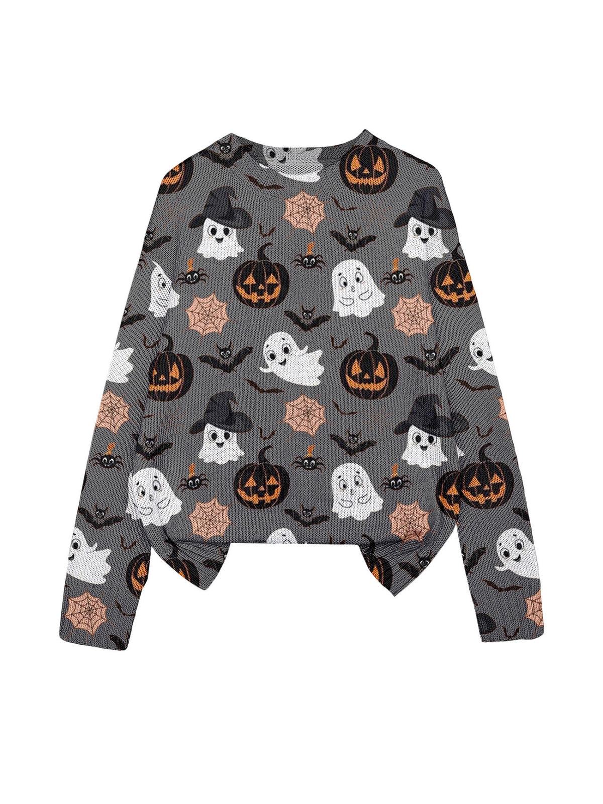 Halloween 3D-Print Crew-Neck Sweater