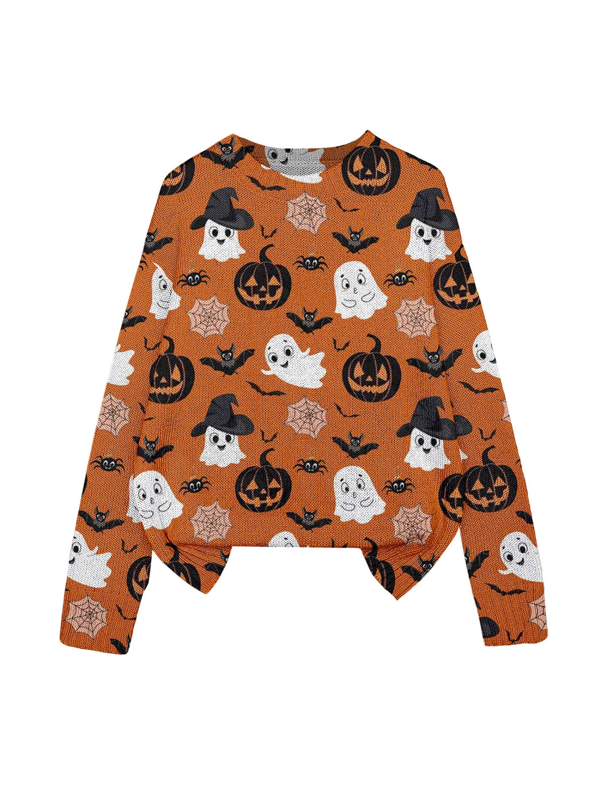 Halloween 3D-Print Crew-Neck Sweater
