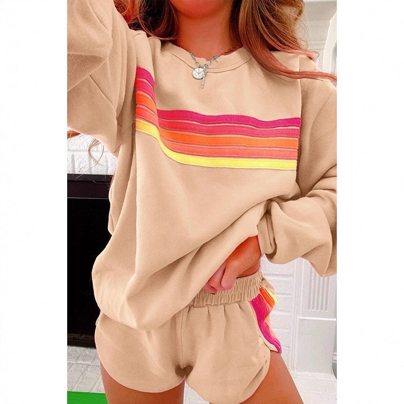 Women's Ribbon-Accent Casual Two-Piece Suit