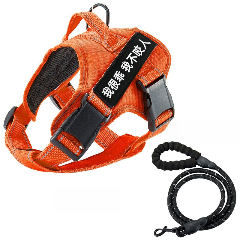 Adjustable Dog Harness with Reflective Leash