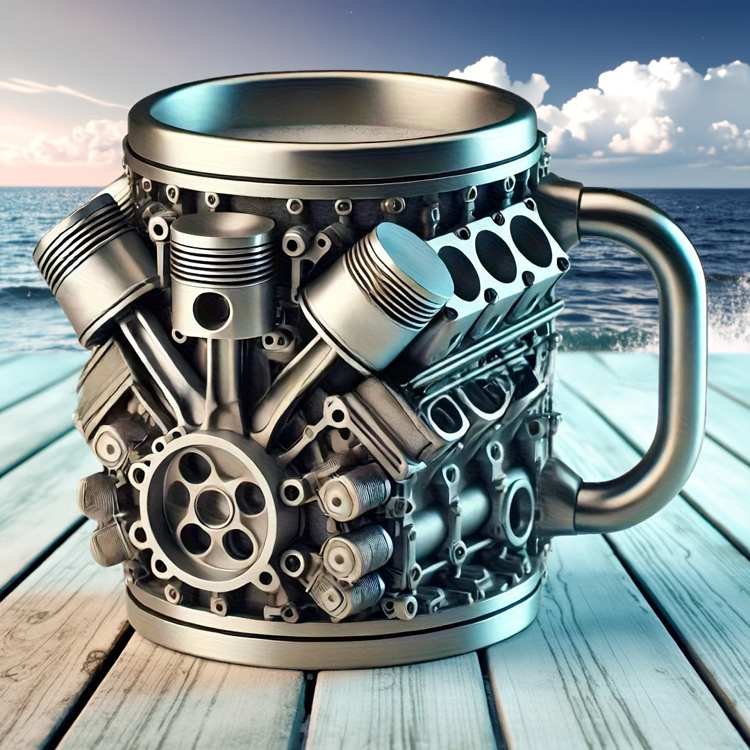 Automotive Resin-Coated Stainless Steel Mug