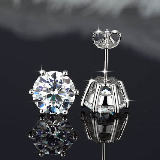 Gold-Plated Moissanite Earrings