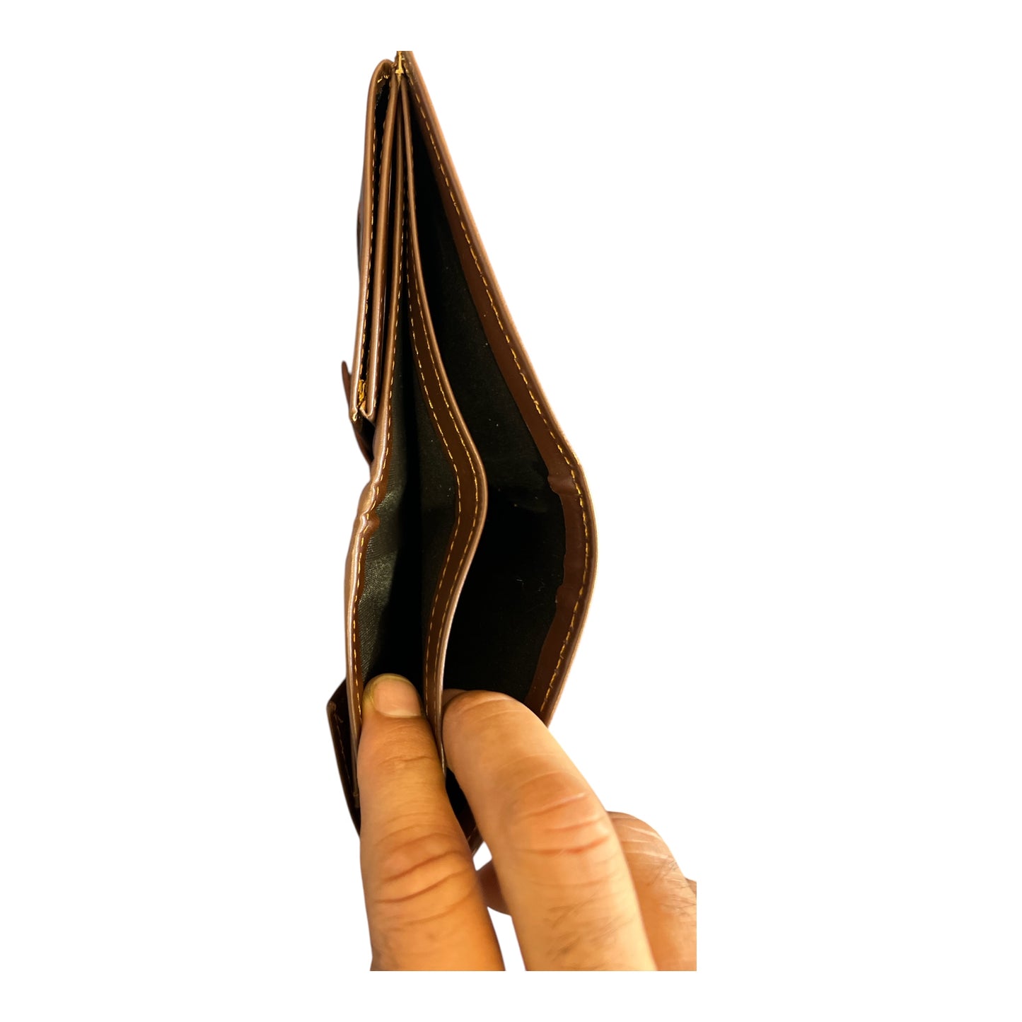Premium Genuine Leather Men's Bifold Wallet - Dark Brown