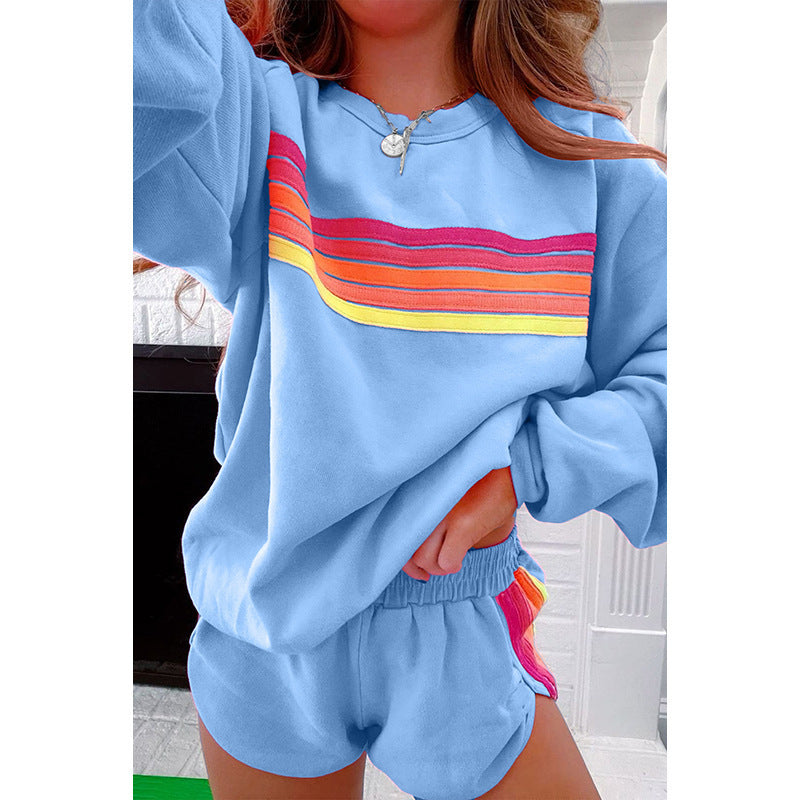 Women's Ribbon-Accent Casual Two-Piece Suit