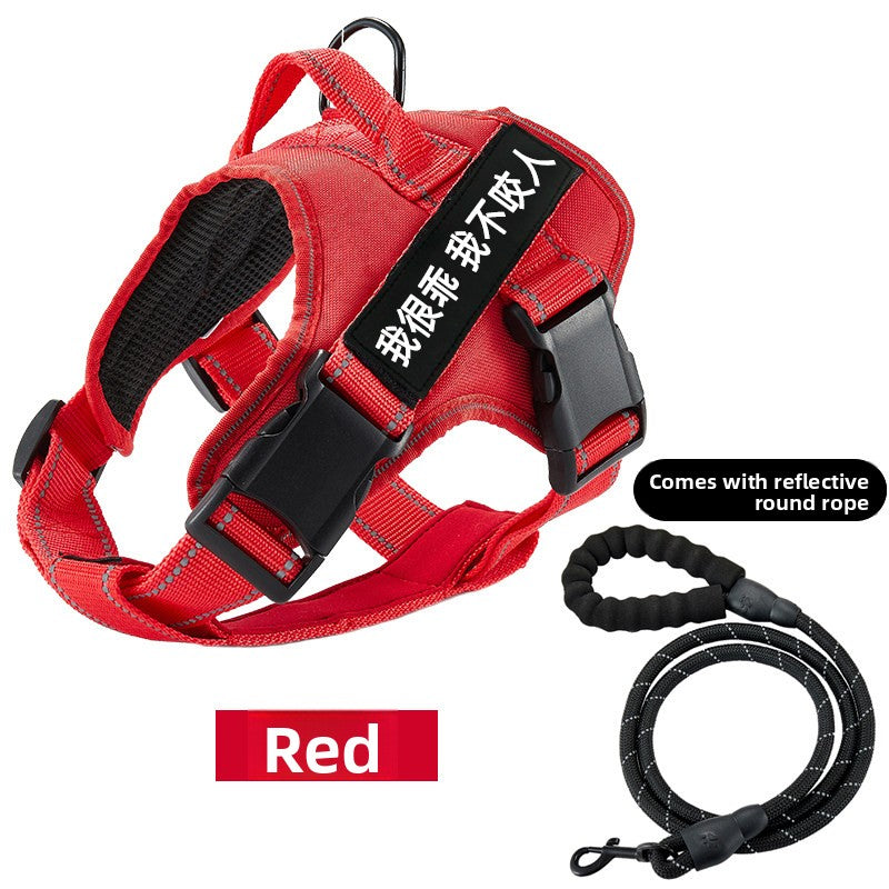 Adjustable Dog Harness with Reflective Leash