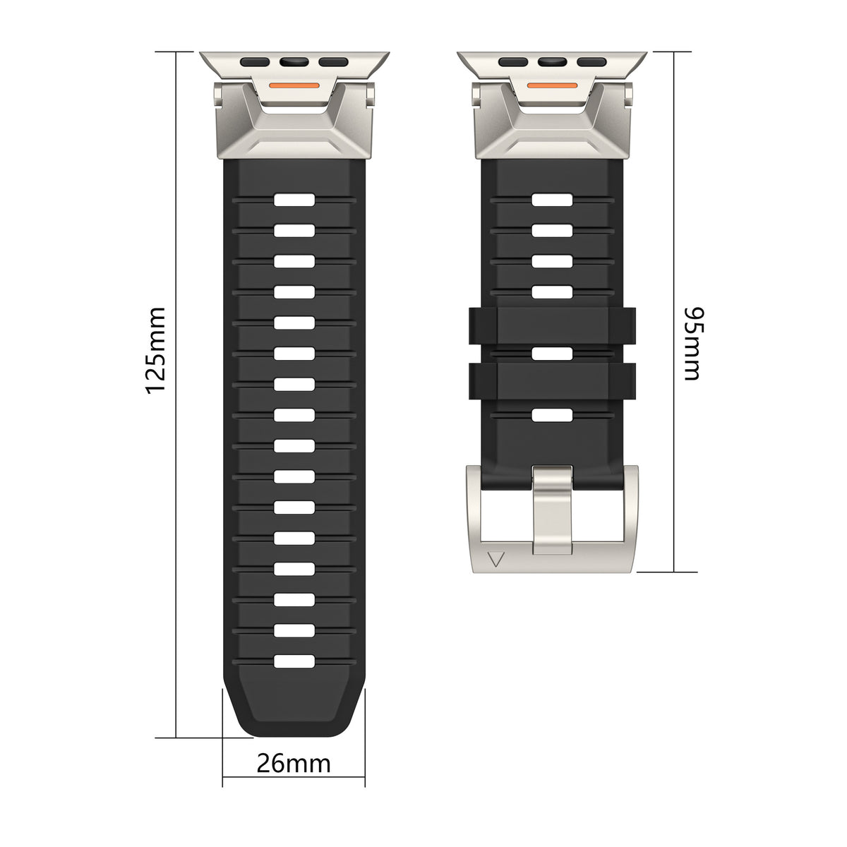 Fluoro-Rubber Smartwatch Strap