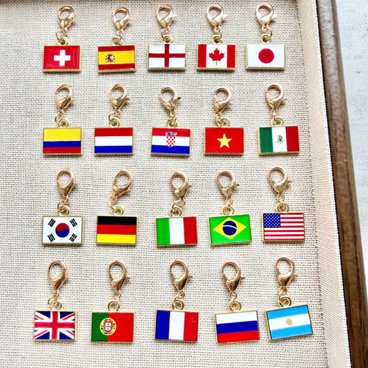 Enamel Flag Keychain Pendant