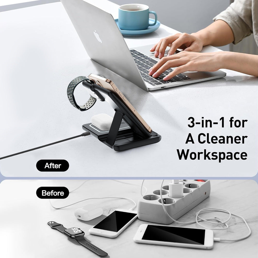 3-in-1 Foldable Wireless Charging Stand