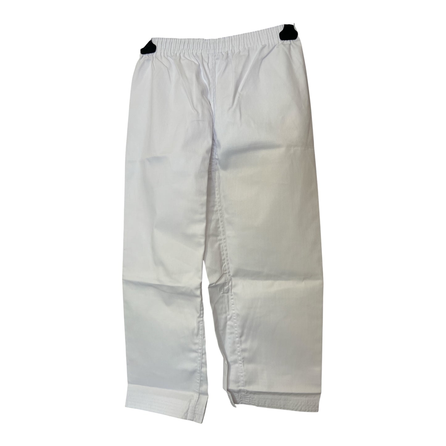 White Taekwondo Uniform Dobok Set with Black V-Neck Collar