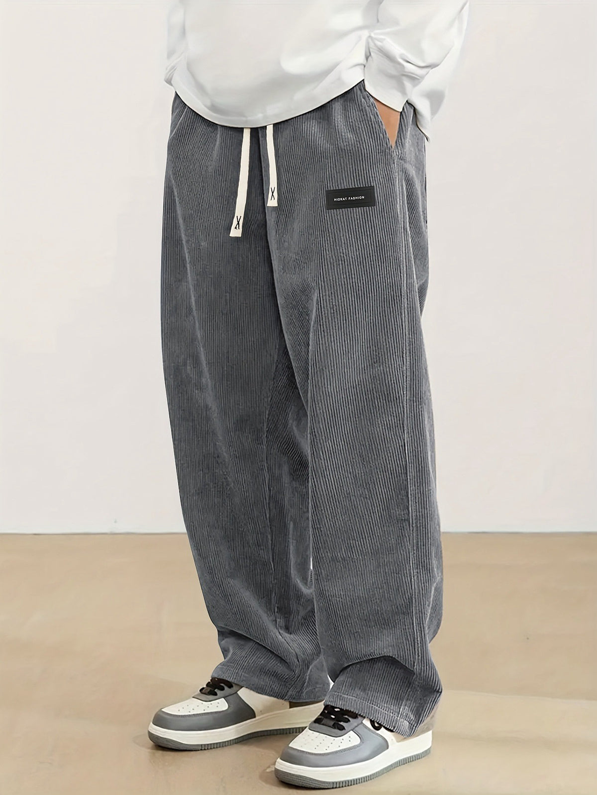 Men's Corduroy Straight-Leg Casual Trousers