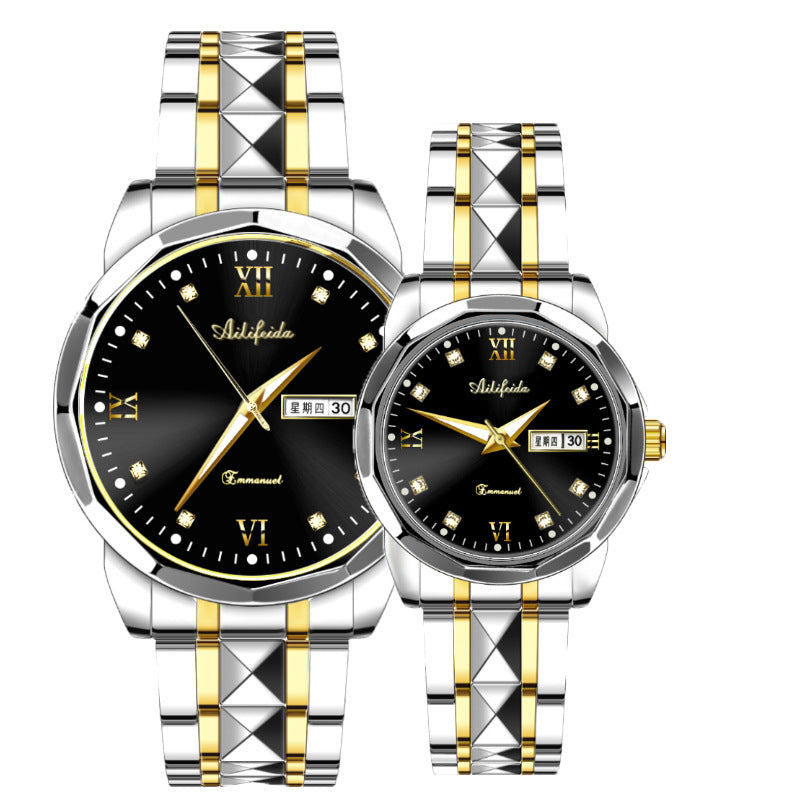 Ultra-Thin Luminous Steel Quartz Watch