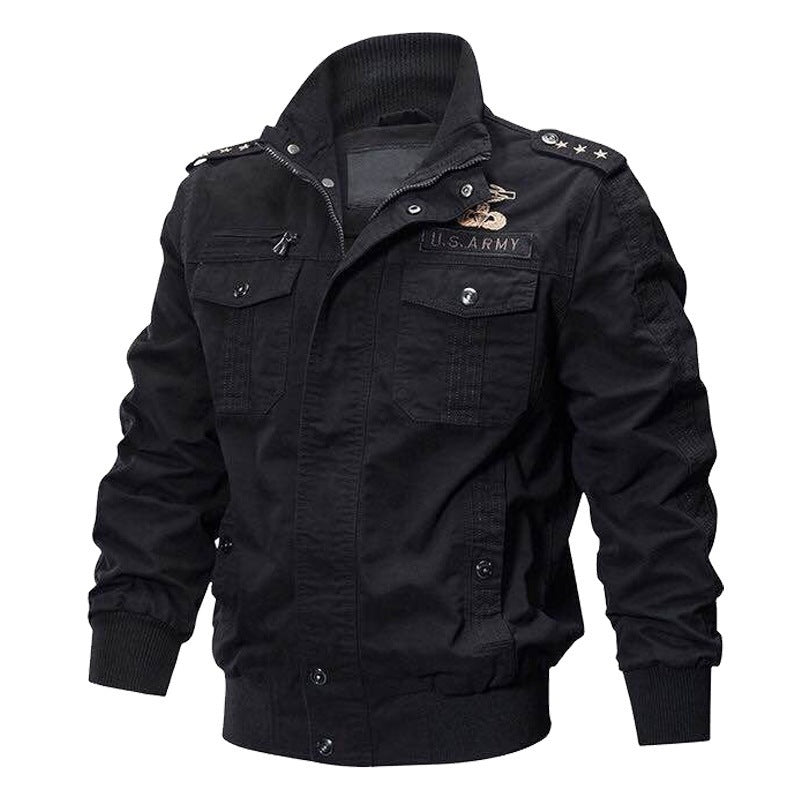Men's Washed Denim Pilot Jacket – Design 86