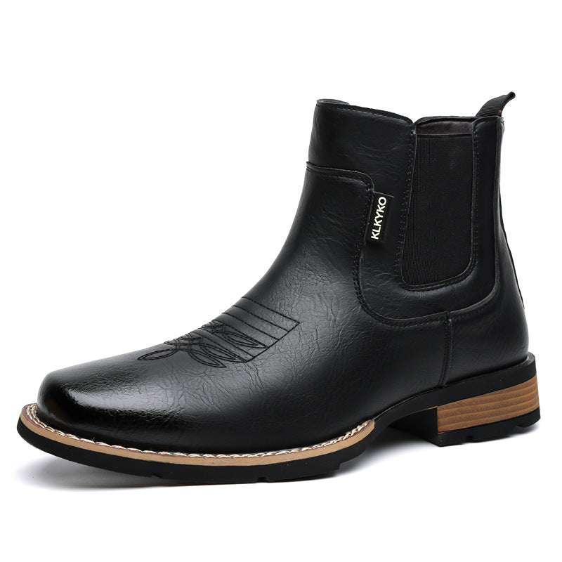 Men's Retro Leather Chelsea Boots