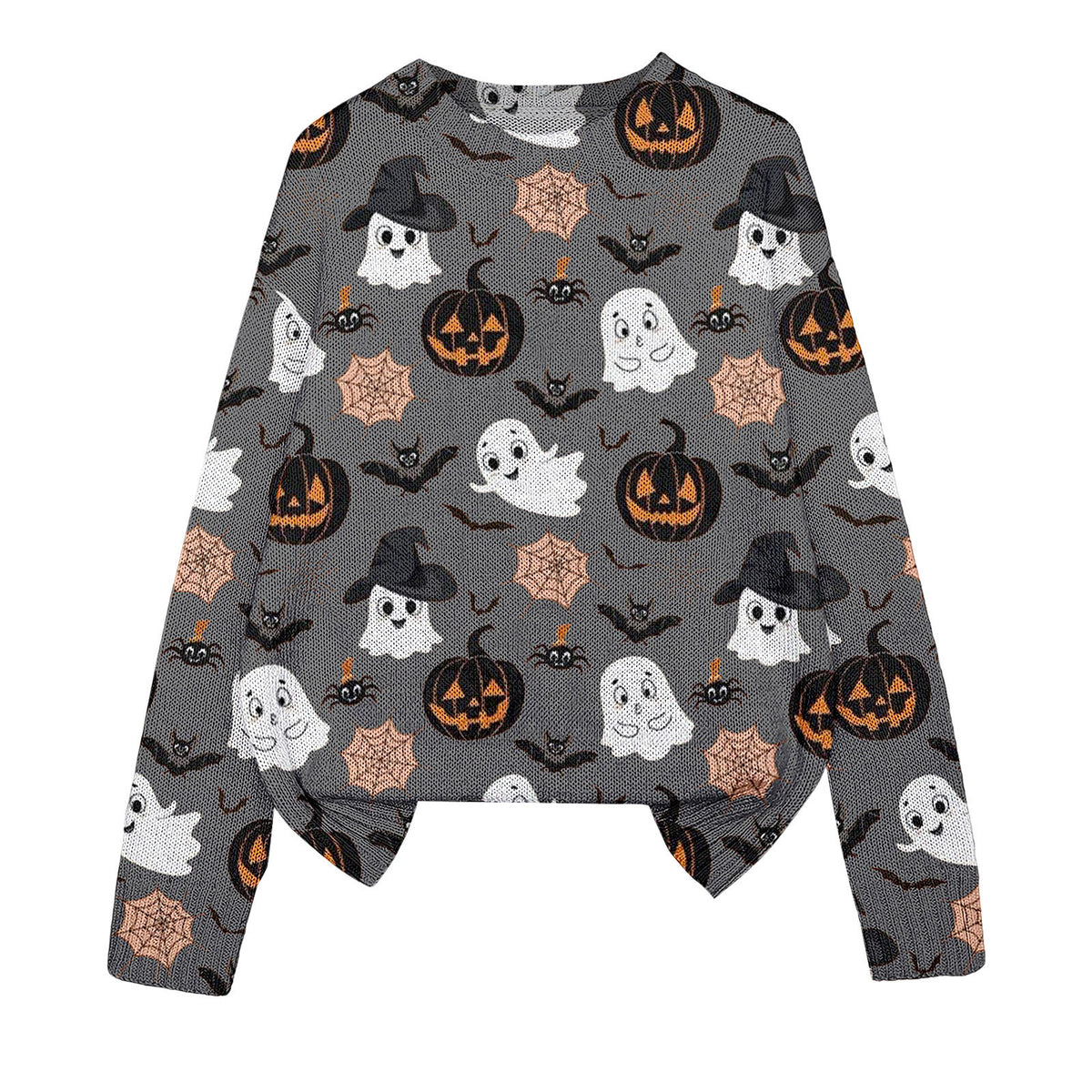 Halloween 3D-Print Crew-Neck Sweater
