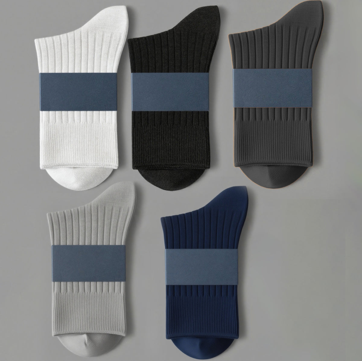 Men's Thickened Cotton Business Socks - 5 Pairs