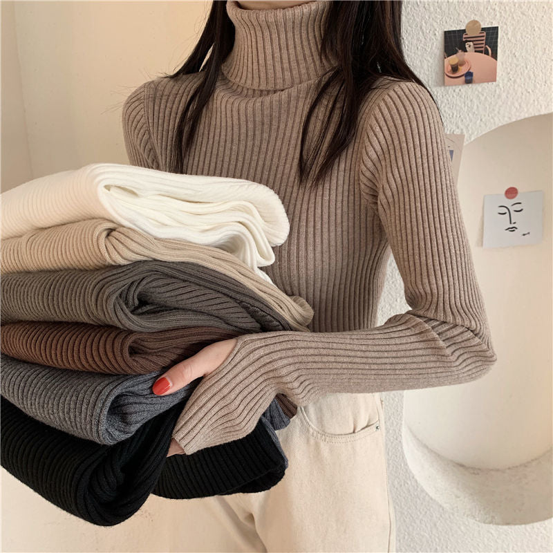 Womens High-Neck Knit Sweater