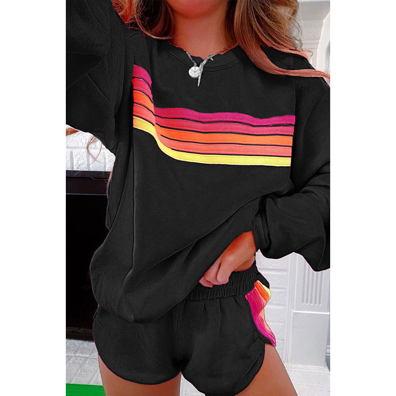 Women's Ribbon-Accent Casual Two-Piece Suit