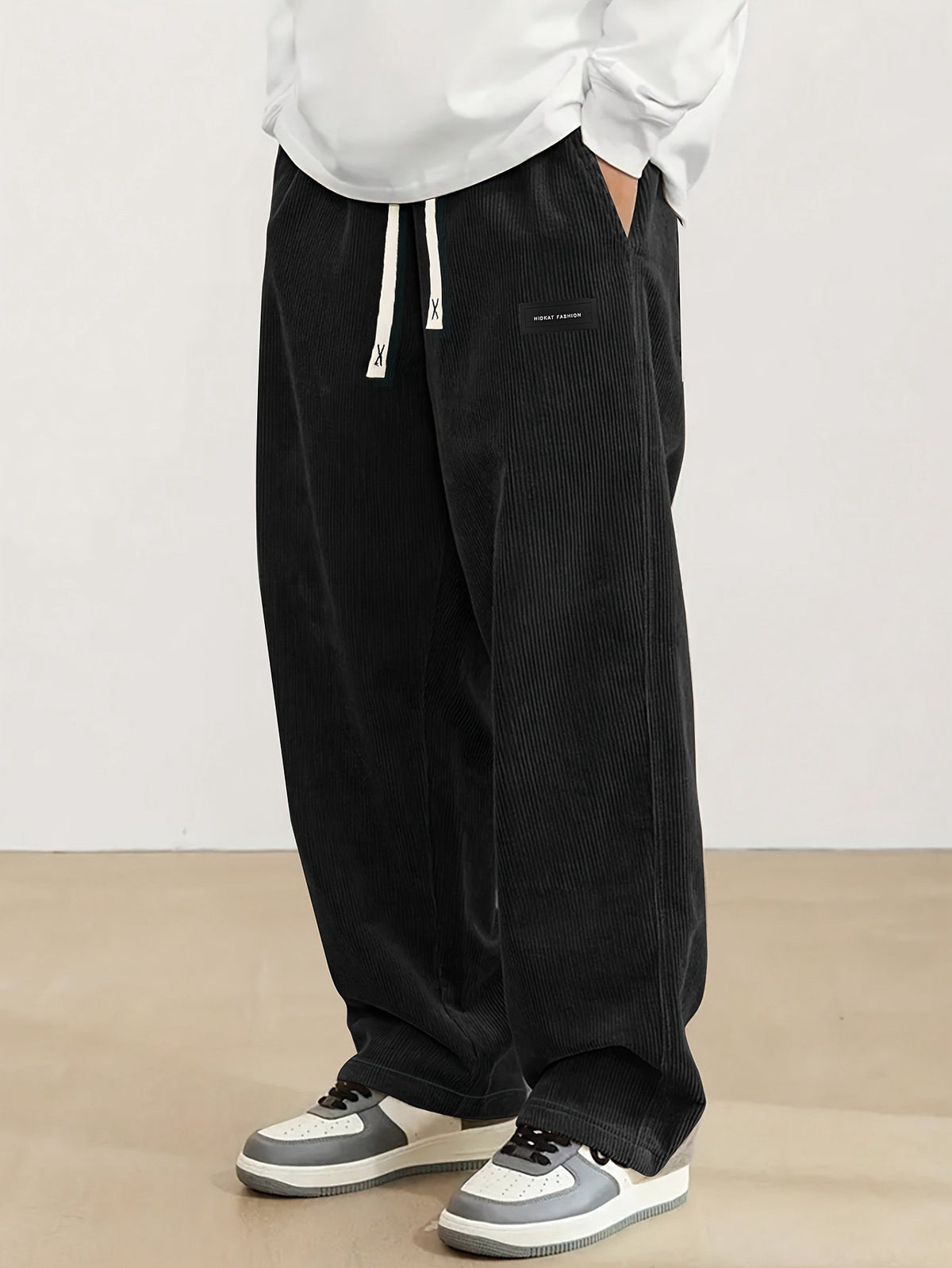 Men's Corduroy Straight-Leg Casual Trousers