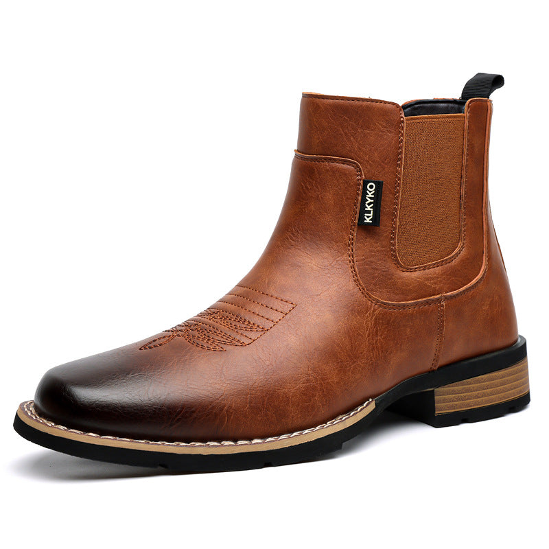 Men's Retro Leather Chelsea Boots