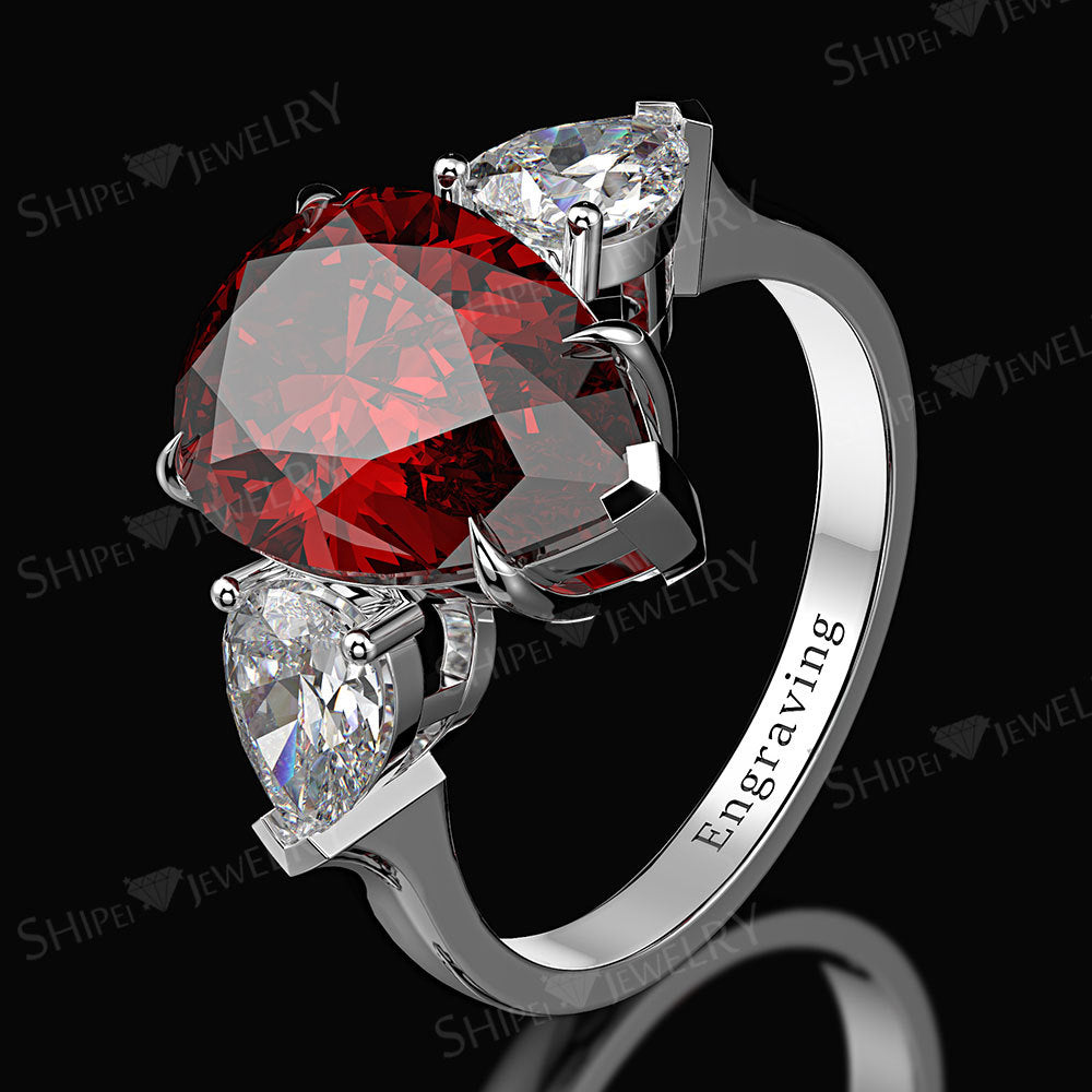 S925 Silver Teardrop Women's Ring