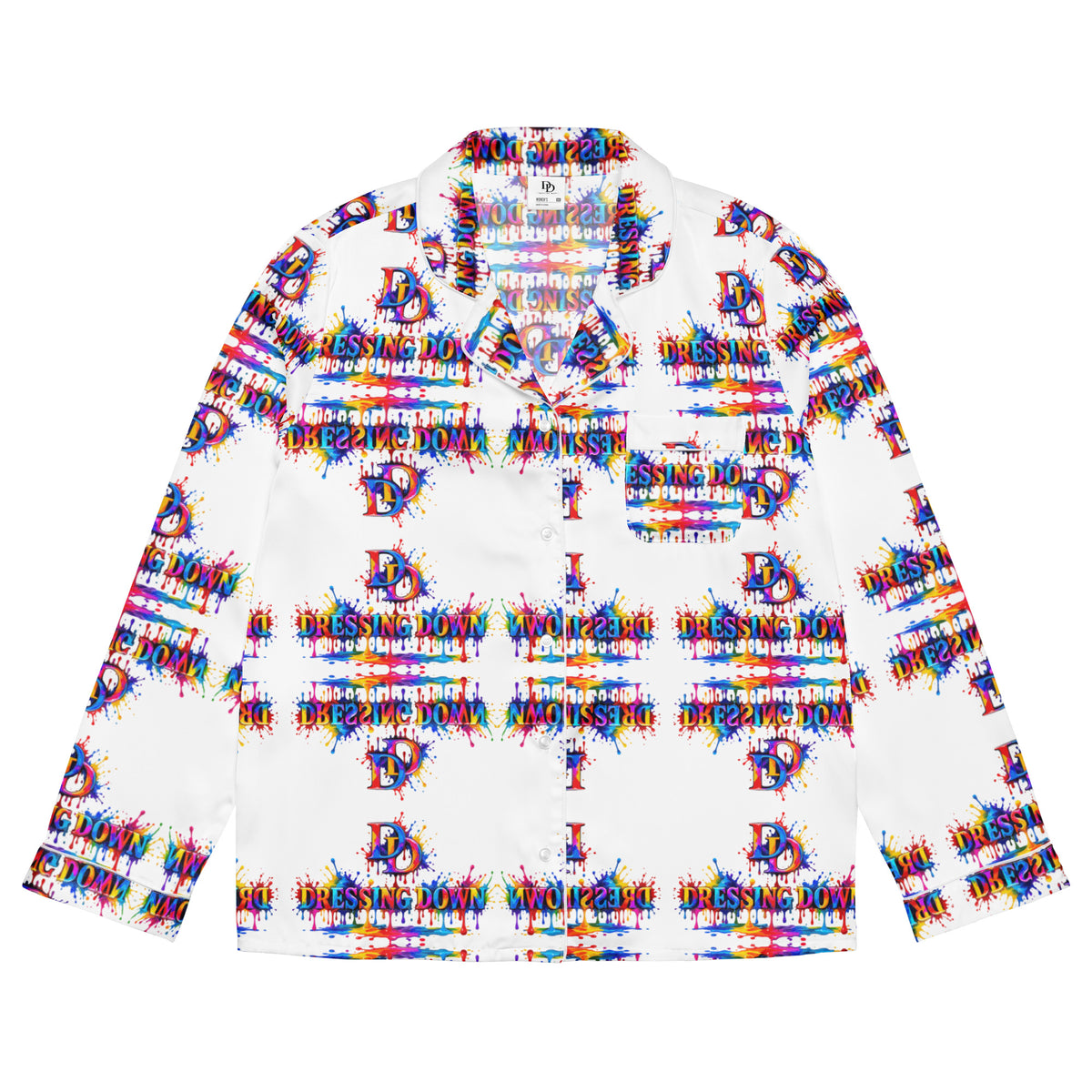 Women’s Long-Sleeve Pajama Top – Design 03 – angle 4