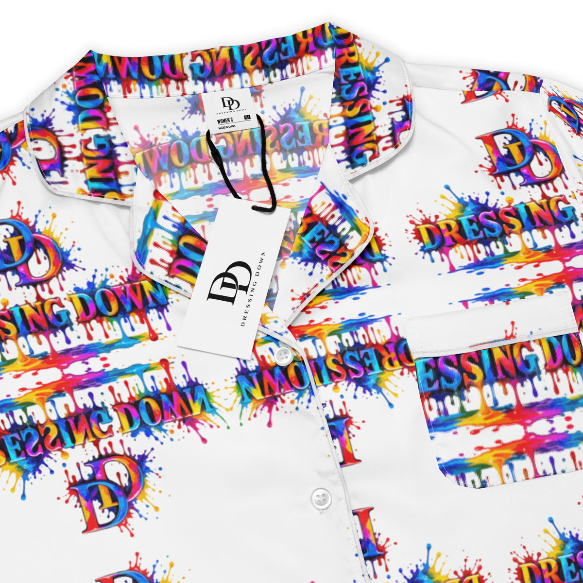 Women’s Long-Sleeve Pajama Top – Design 03 – angle 1