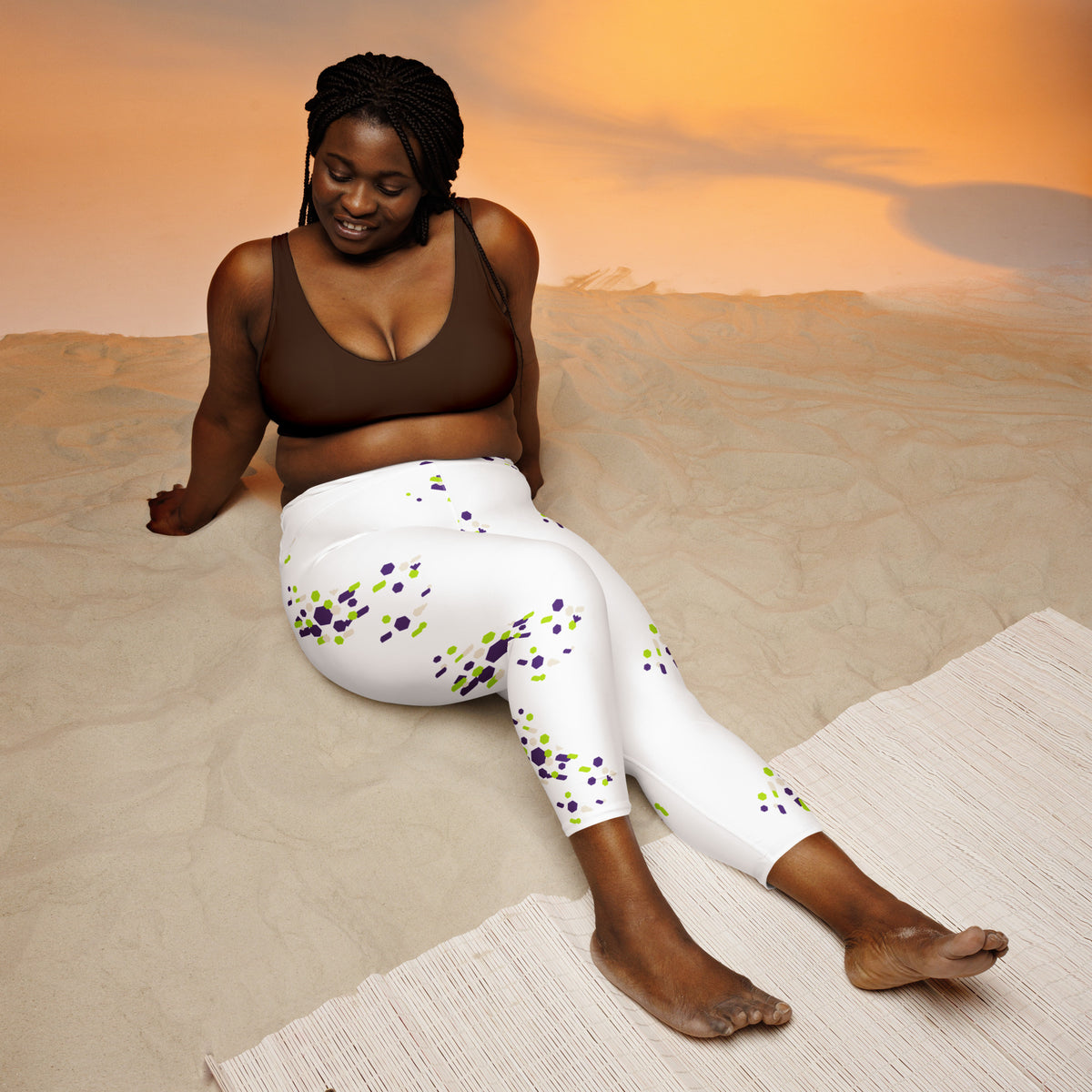 Yoga Capri Leggings – Design 41 – angle 1