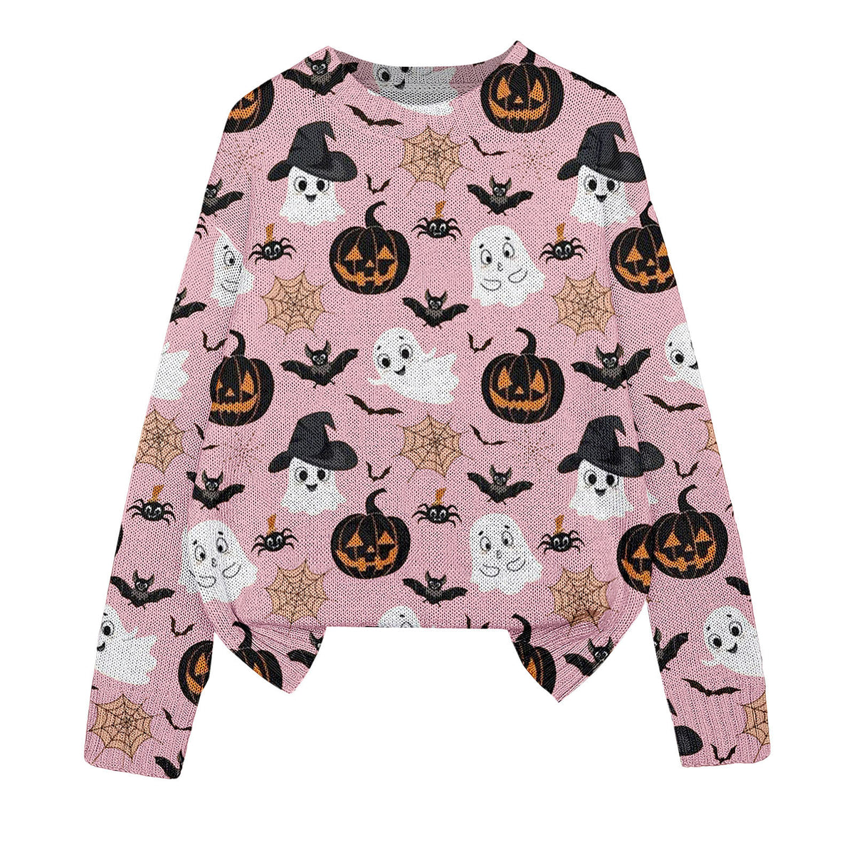 Halloween 3D-Print Crew-Neck Sweater