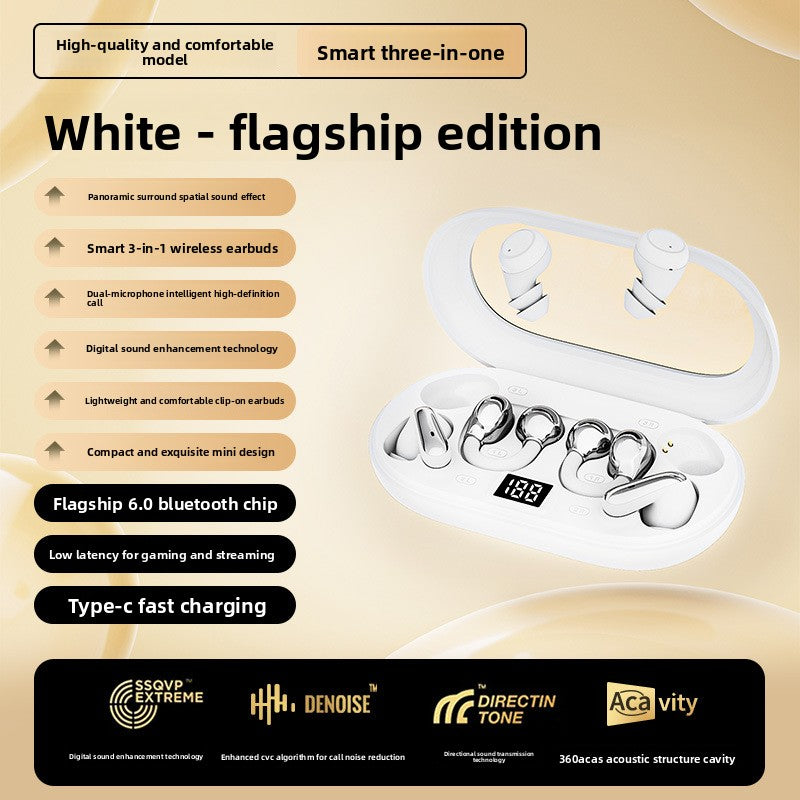 Multi-Function Bluetooth Earbuds with Clear Case