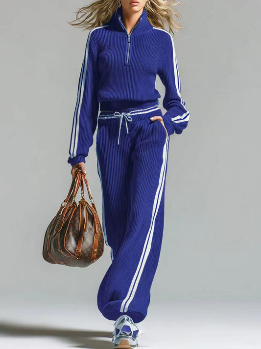 Women's Color-Block Sweater & Jogger Set