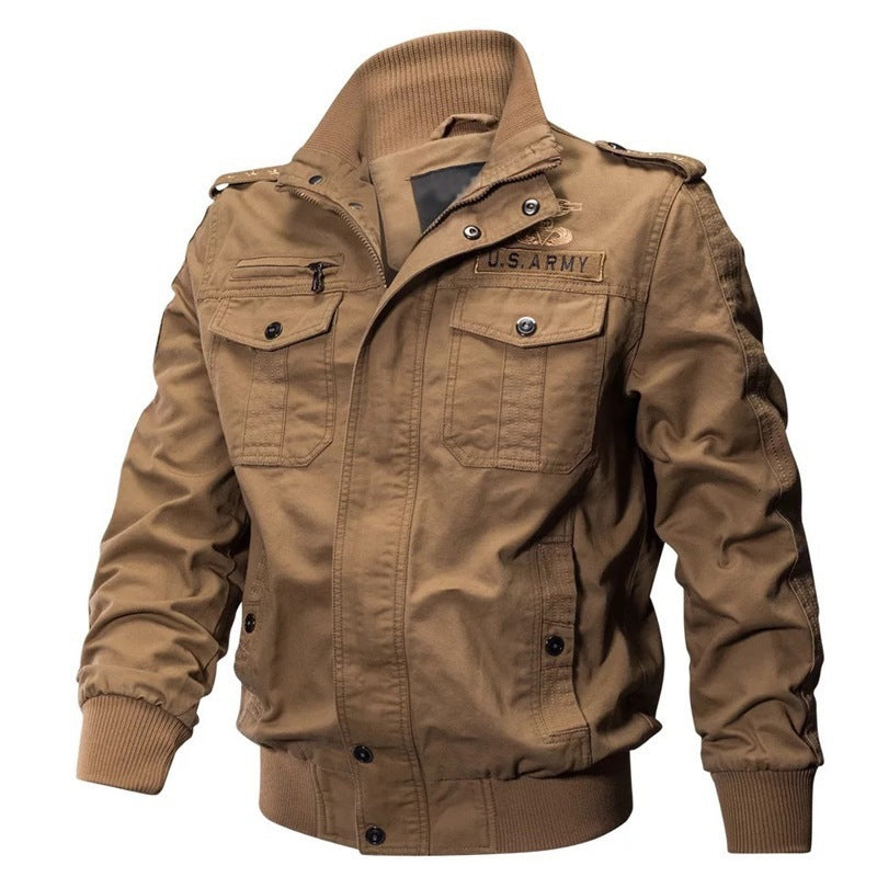 Men's Washed Denim Pilot Jacket – Design 86