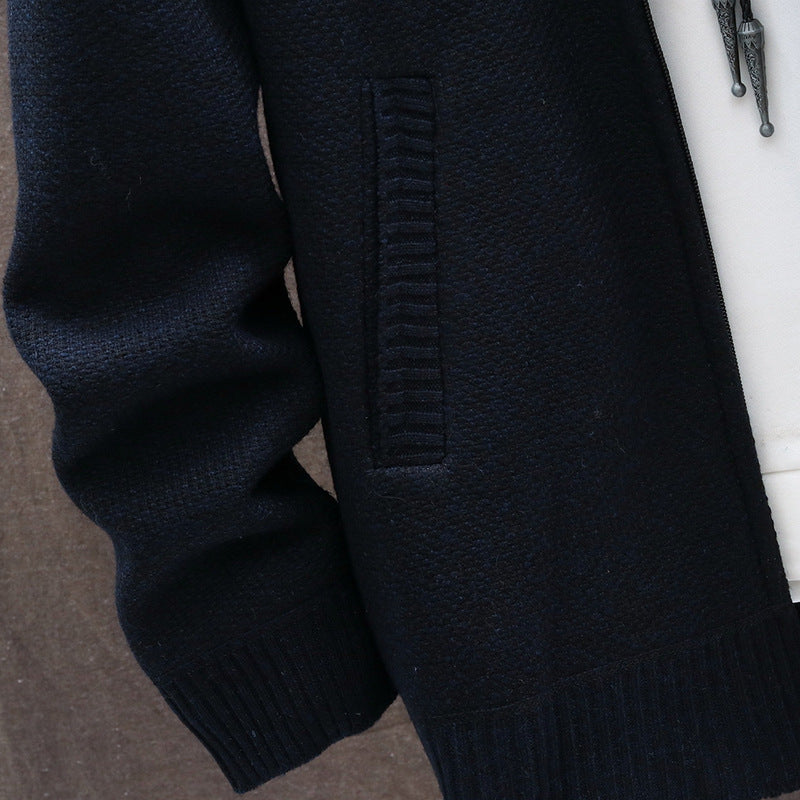 Mens Gradient Fleece Lined Hooded Cardigan – view 5