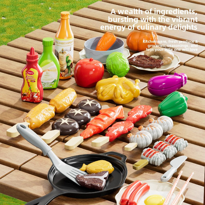 Water-spraying barbecue toy
