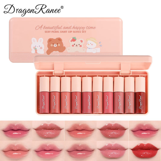 Cartoon Lip Gloss Set – 10 Pieces