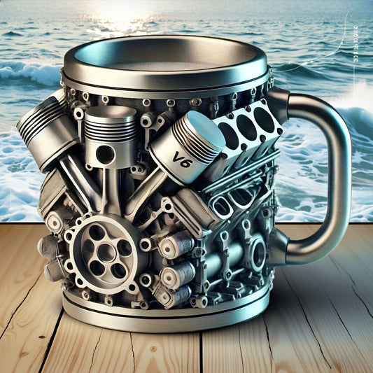 Automotive Resin-Coated Stainless Steel Mug