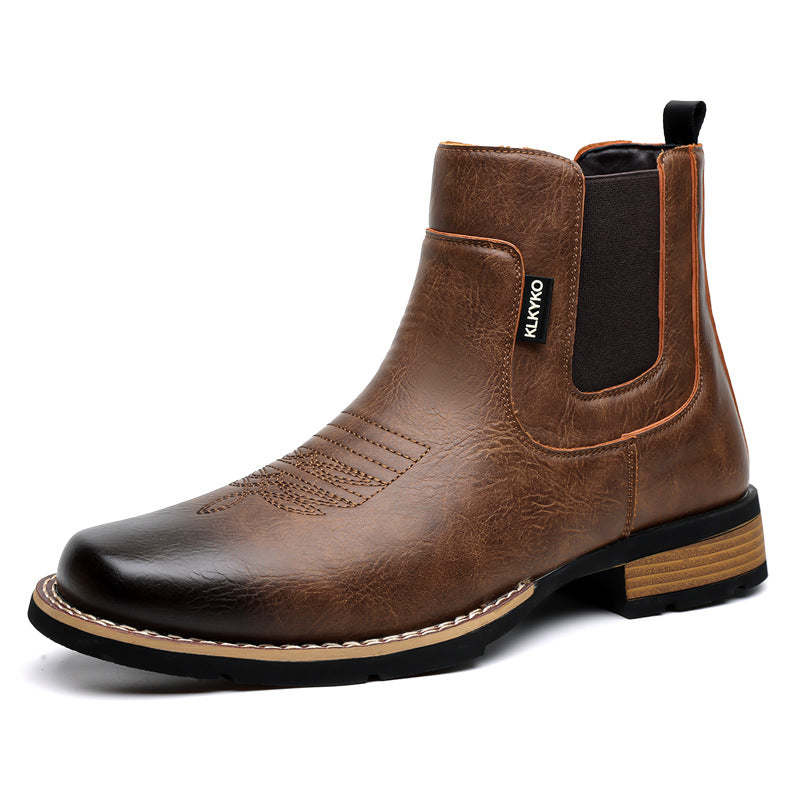 Men's Retro Leather Chelsea Boots