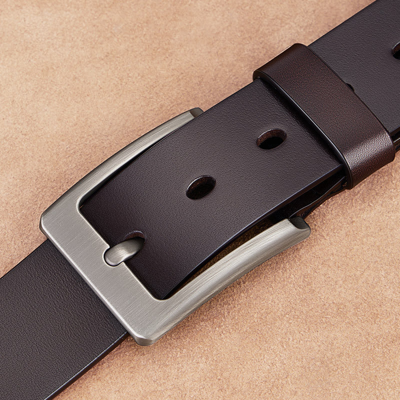 Men's Genuine Leather Pin-Buckle Belt