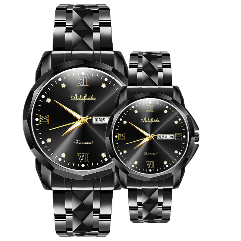 Ultra-Thin Luminous Steel Quartz Watch