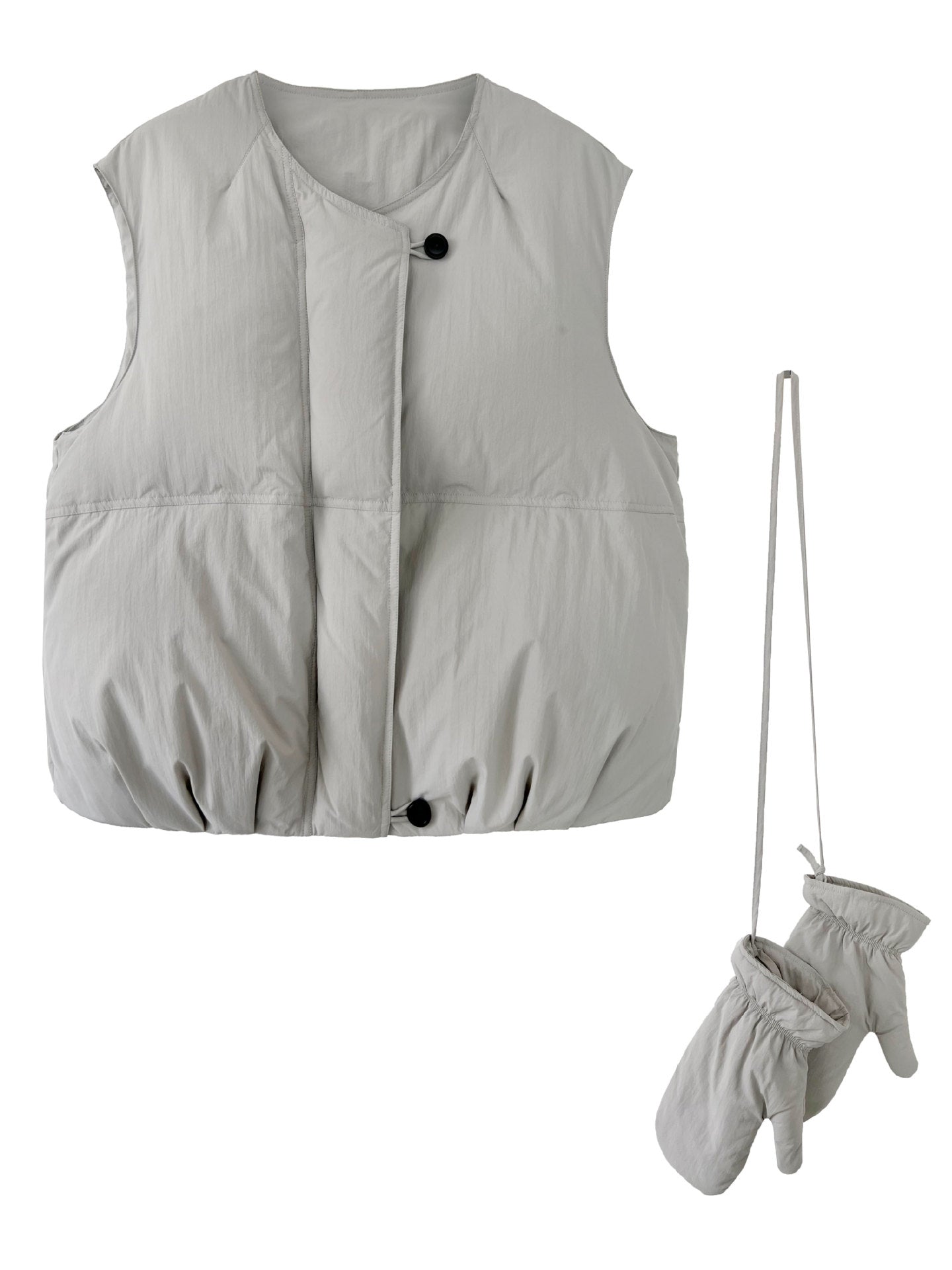 Womens Down Vest with Gloves