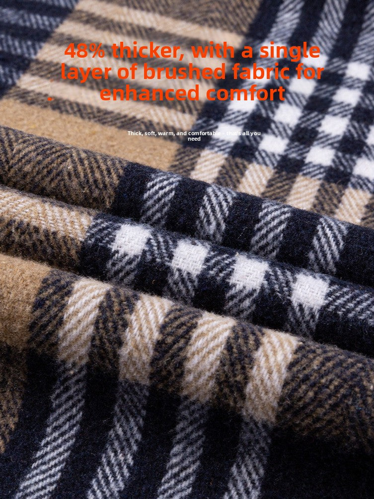 Men's Plaid Cotton Slim-Fit Shirt